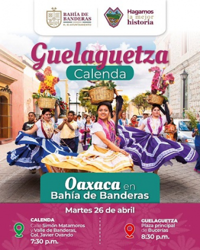 Oaxaca en Bahía de Banderas, esta tarde en la plaza principal de Bucerías