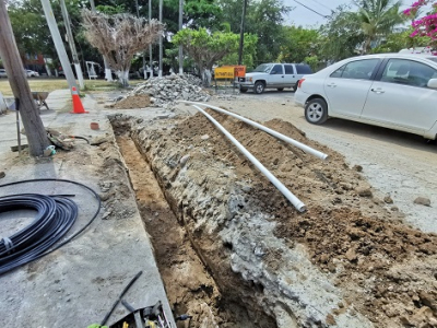 Restricciones a la vialidad por rehabilitación de redes de agua potable en Palmar de Aramara