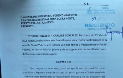 Yussara Canales interpuso denuncia penal por robo de propaganda