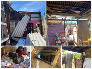 Señora de la colonia Lomas de Enmedio pide apoyo para reparar su casa destruida por “Lidia”