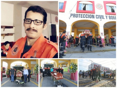 Despiden con honores al bombero Isrrael Pérez Salvatierra