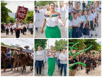 Gobierno de BB participó por primera vez en dos desfiles para conmemorar la Independencia de México
